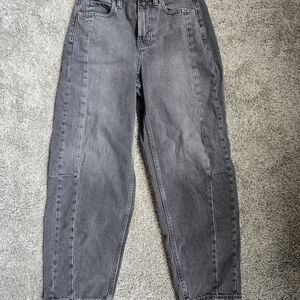 Old Navy Black Barrel Leg Jeans Highwaisted